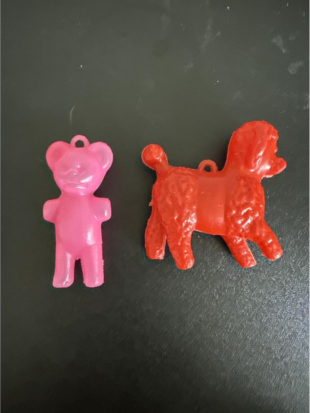 Vintage Blow Mold Charms Carnival Prize Poodle Bear